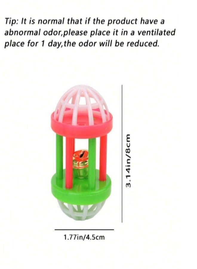 KittuPet ألعاب قطط بلاستيكية من KittuPet، كرات رنانة، كرات خشخيشة بألوان عشوائية، قطعتان مع جرس. - Image 3